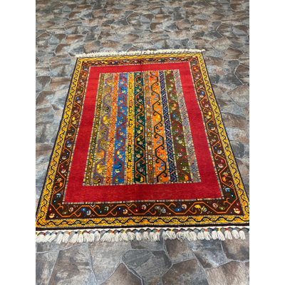 Tapis tribal turc vieilli 4 pi 11 po x 6 pi 6 po Anatolian