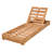 Melrose Teak Wood Patio Chaise Lounge