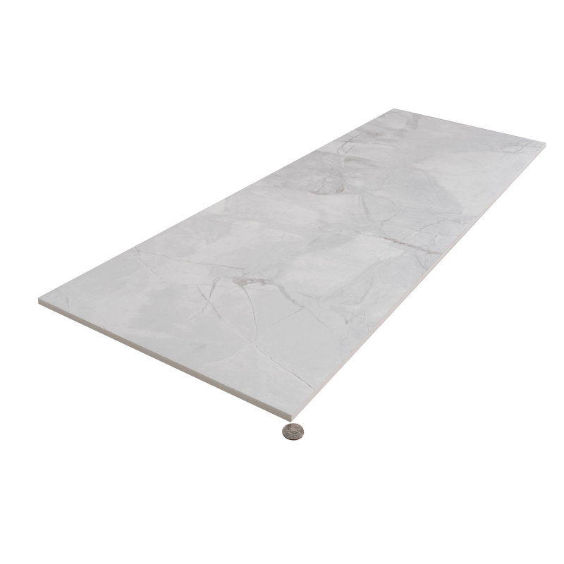 Strata 16 X 48 In. Matte Light Grey And White Ceramic Large Format Wall And Floor Tile (15.5 Sq Ft/Case) - 3 Pack