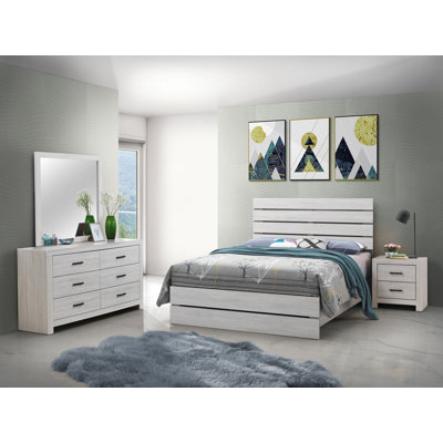 Kesha 4-piece Queen Bedroom Set Coastal White
