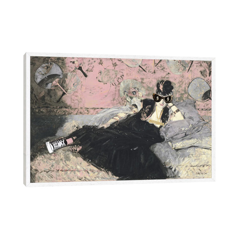 Not Today - Print on Canvas, White Floater Framed, 45.72cm H x 66.04cm W x 3.81cm D