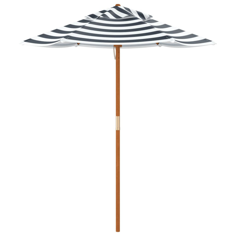 120cm Beach Parasol, Blue/​White
