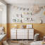 Ensemble de 4 tablettes pour enfants - étagère à livres flottante blanche, tablette à photos pour la décoration murale et le rangement