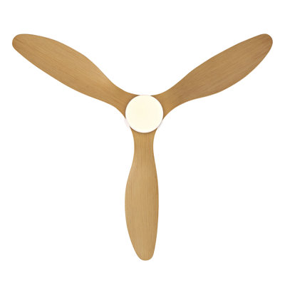 52" 3 Blade Ceiling Fan With Remote Control And Led Light