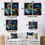 «Abstract Geode Marble Blue», art mural abstrait sur toile bleue abstraite, 2 pièces-122639589-122639595-122639596