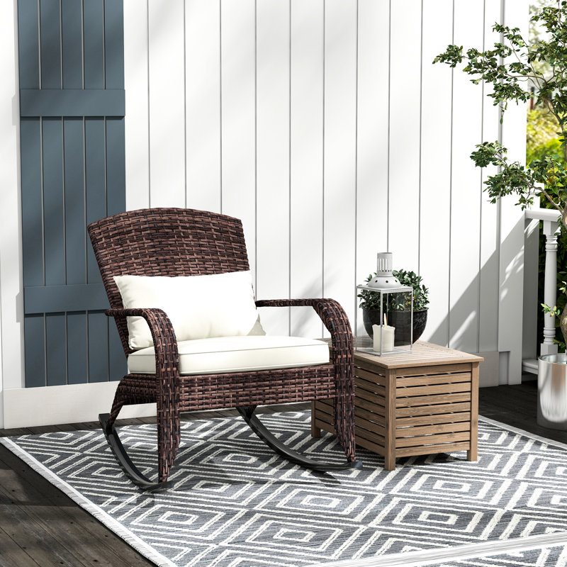 Balancelle de balcon, avec dossier haut, coussin de siège et coussin en chaise longue blanc crème,