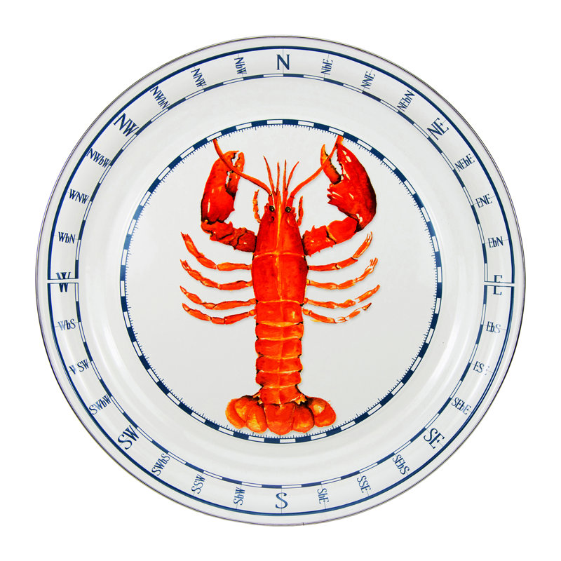 Golden Rabbit Enamelware Lobster 20" Large Tray