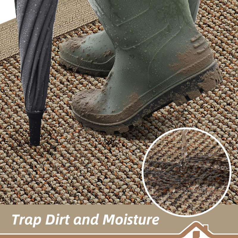 Tapis antidérapants lavables, Taupe, 32 po x 48 po