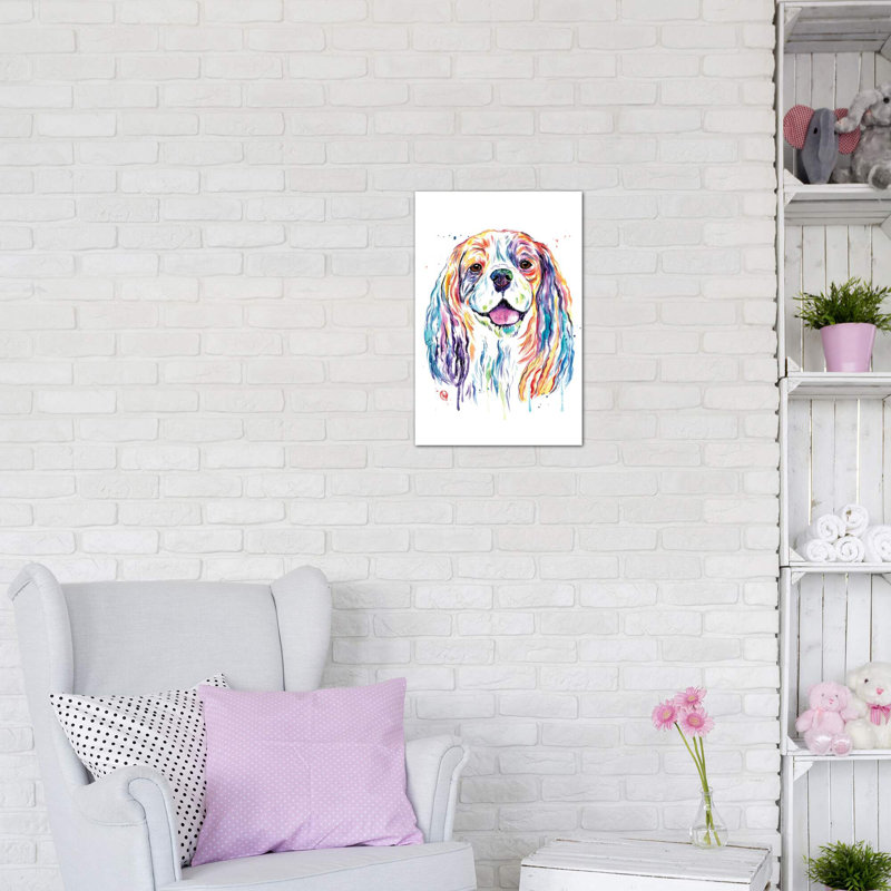 «Cavalier» par Lisa Whitehouse - Reproduction d'art graphique sur papier encadré, H 12 po x l 8 po x P 0,75 po, Toile tendue