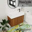 Ensemble de meuble-lavabo simple avec plateau en résine Kielder-443681489-443681496