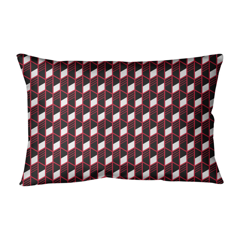 Coussin en coton Katelyn Elizabeth, Pas de bourre, Rouge