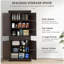 Armoire de rangement indépendante pour la cuisine HOMcom de 71 pouces, avec 4 portes et 2 grandes armoires, grande armoire de rangement avec tiroirs larges, convient aux restaurants et aux cafés