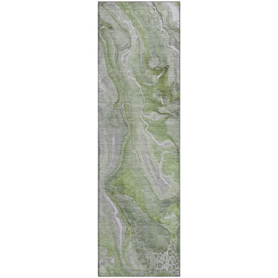 Premium Machine Washable Slesnick AMF1681 Abstract Rug