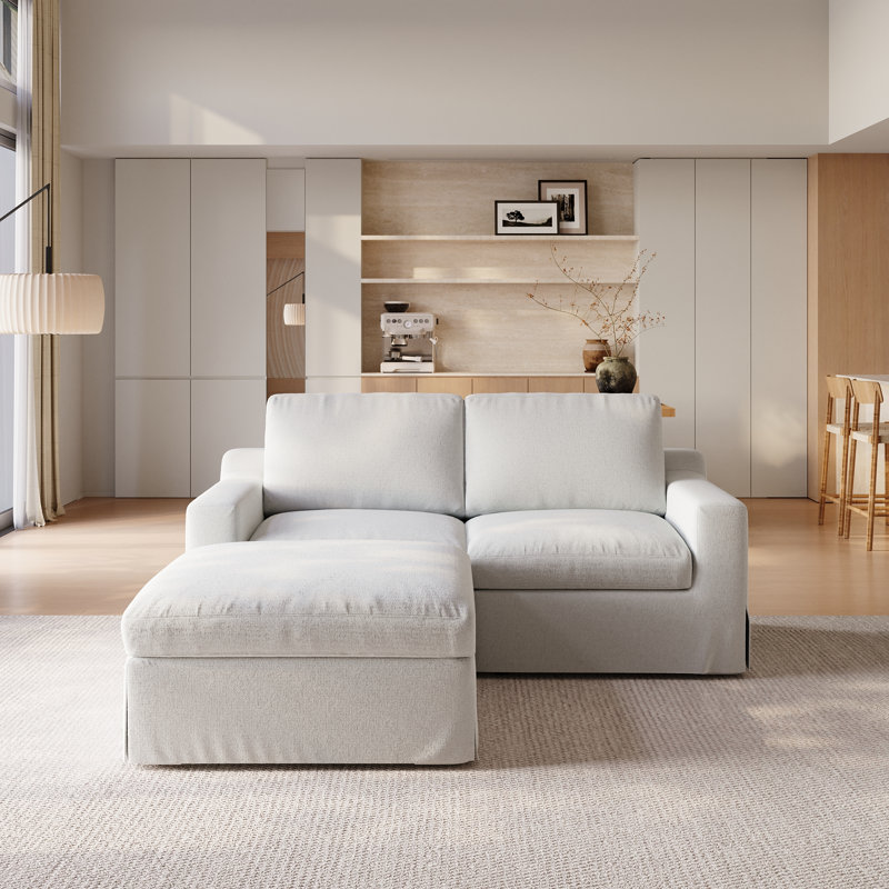 Castelli Upholstered 77.2 " Linen Sofa, Beige