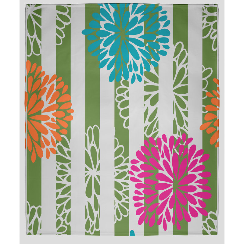 Jeté polaire Flora and Fauna, L 60 po x L 80 po, 1.95, Vert