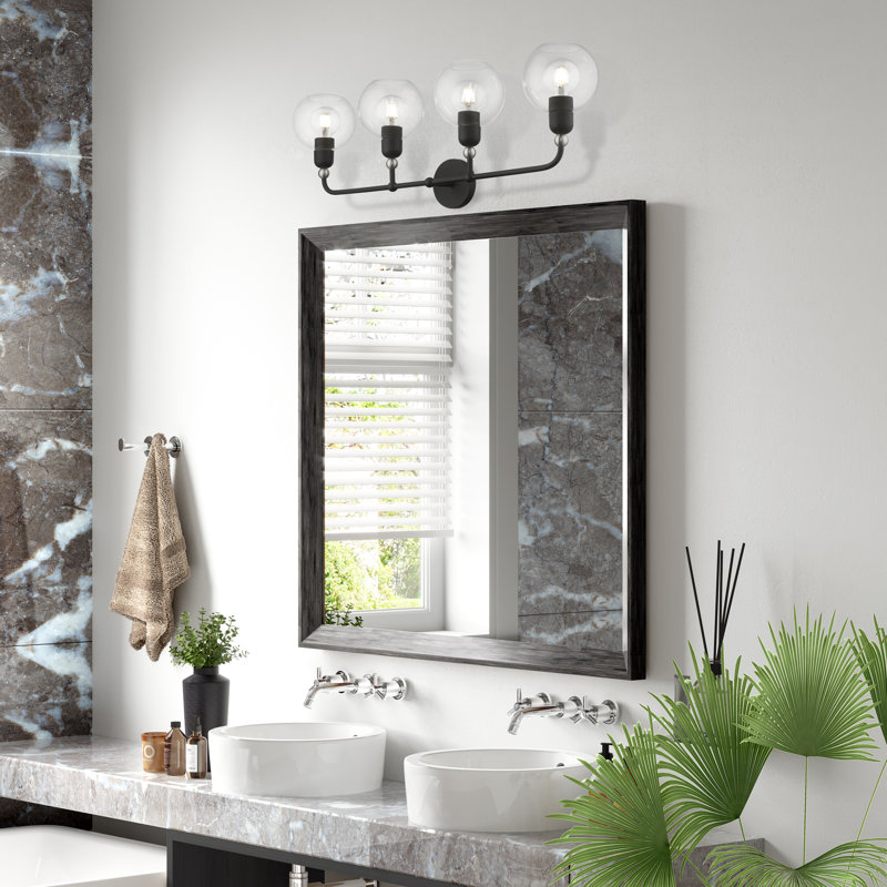 Orly 4 - Light Dimmable Vanity Light, Black/Brushed Nickel