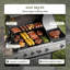 Barbecue au propane à 4 brûleurs avec brûleur latéral infrarouge et système de cuisson multi-surfaces de 645 pieds carrés pour l'extérieur