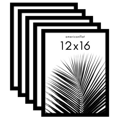 Picture Frame - Set of 5 - Photo Frame with Polished Plexiglass for Tabletop and Wall Display