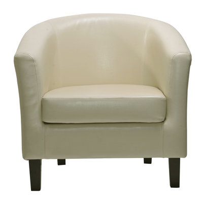 Isadora Faux Leather Barrel Chair