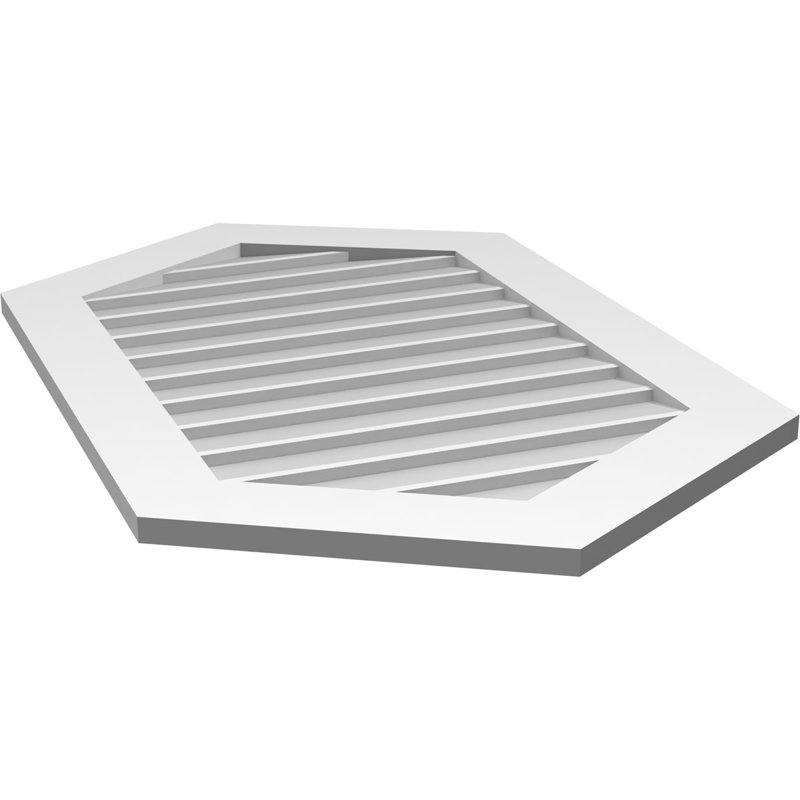 Ventilé vertical à pignon vertical 7/12 po, H 42 po x l 26 po x P 1 po