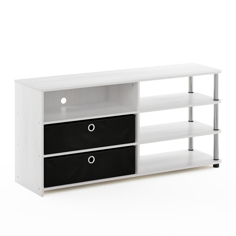 Božidar for TVs up to 50", White Oak/Stainless Steel /Black