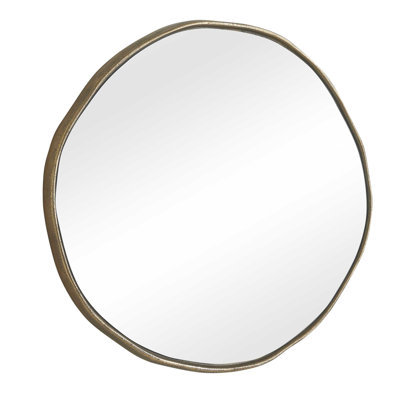  Lowen Round Brass Mirror
