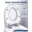 White Elongated Toilet Seat with Quiet Soft Close Lid