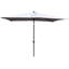 Parasol de jardin rectangulaire à DEL solaires de 3 x 2 m. Toile imperméable, d'une épaisseur de plus de 40 cm, mécanisme d'inclinaison et de manivelle facile à utiliser.