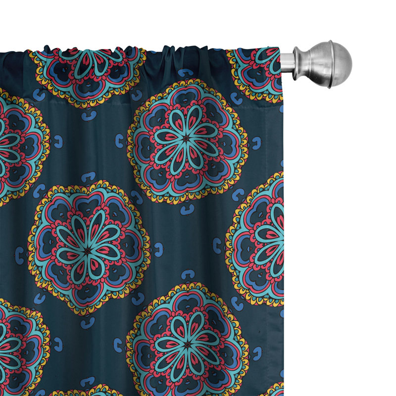 Semi-Sheer Rod Pocket Single Curtain Panel, 28" x 84"