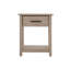 Table de chevet contemporaine en bois avec tiroir et tablettes
