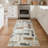 Washable Runner Rug 2x75 - Heath Modern Plush Rug for Hallways & Entryways, Ivory Multi, Geometric Micro-Pattern-598083632-598083673
