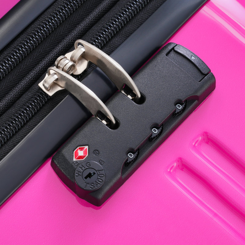 Valise extensible 3 pièces à roulettes Hardshell avec roulettes pivotantes et verrou TSA léger