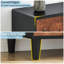 Commode 6 tiroirs pour la chambre à coucher 47 po de large commode moderne avec poignée en cercle rétro avec commode en bois à profil incurvé pour salon de chambre à coucher, couloir, entrée, chêne naturel