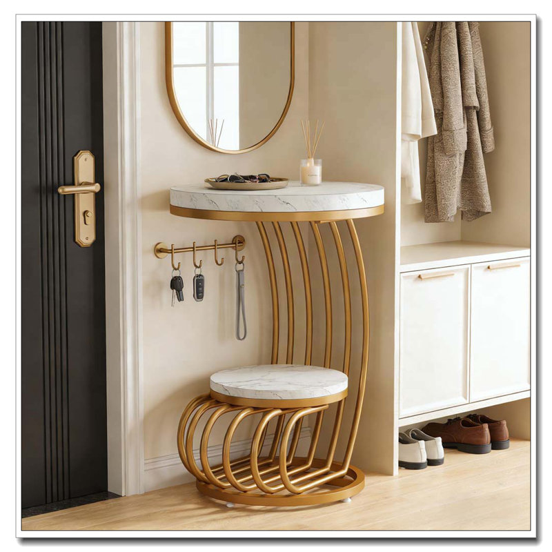 Faux Marble Bedside Table,End Table