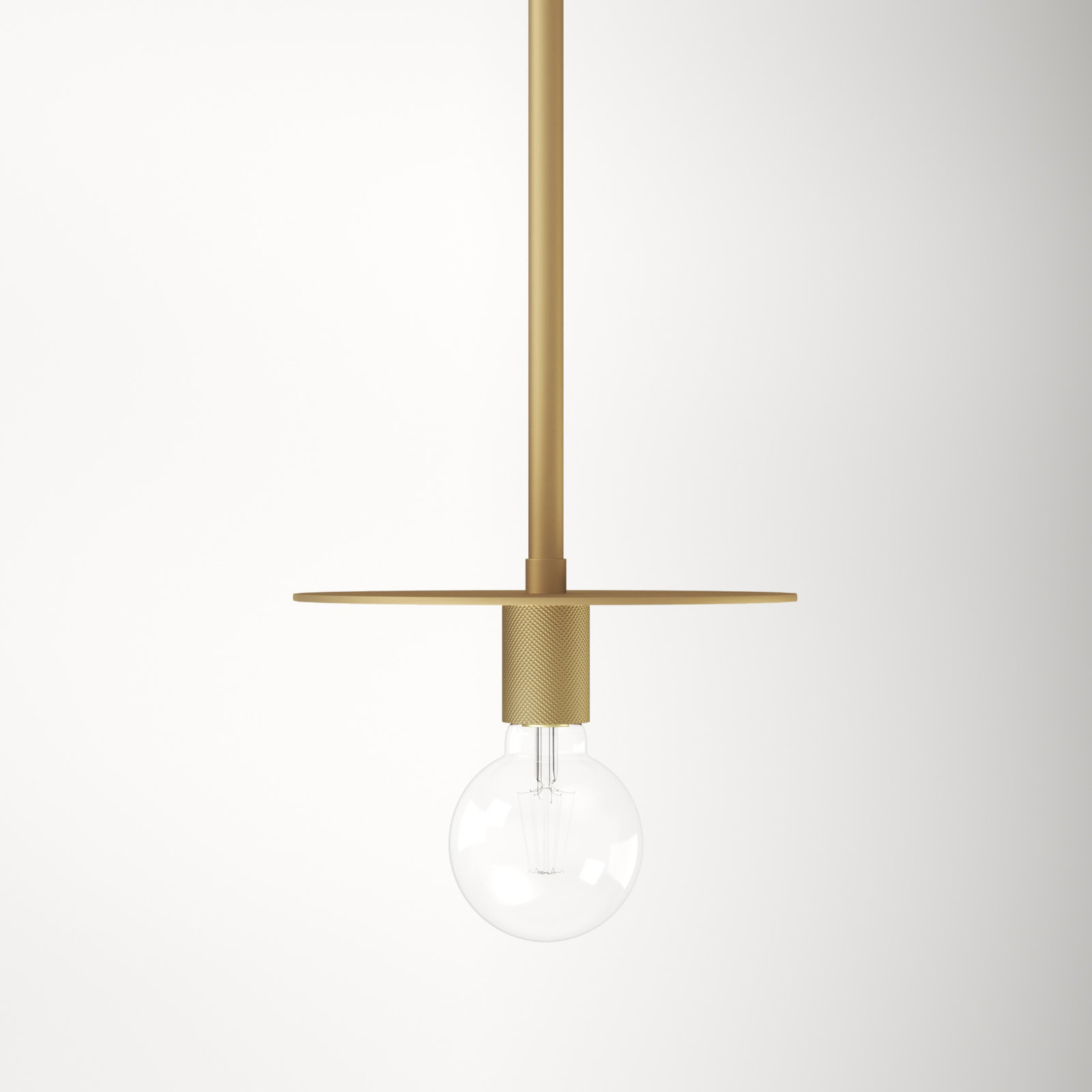 Sawvel Single Light Steel Dimmable Pendant, Vintage Brass