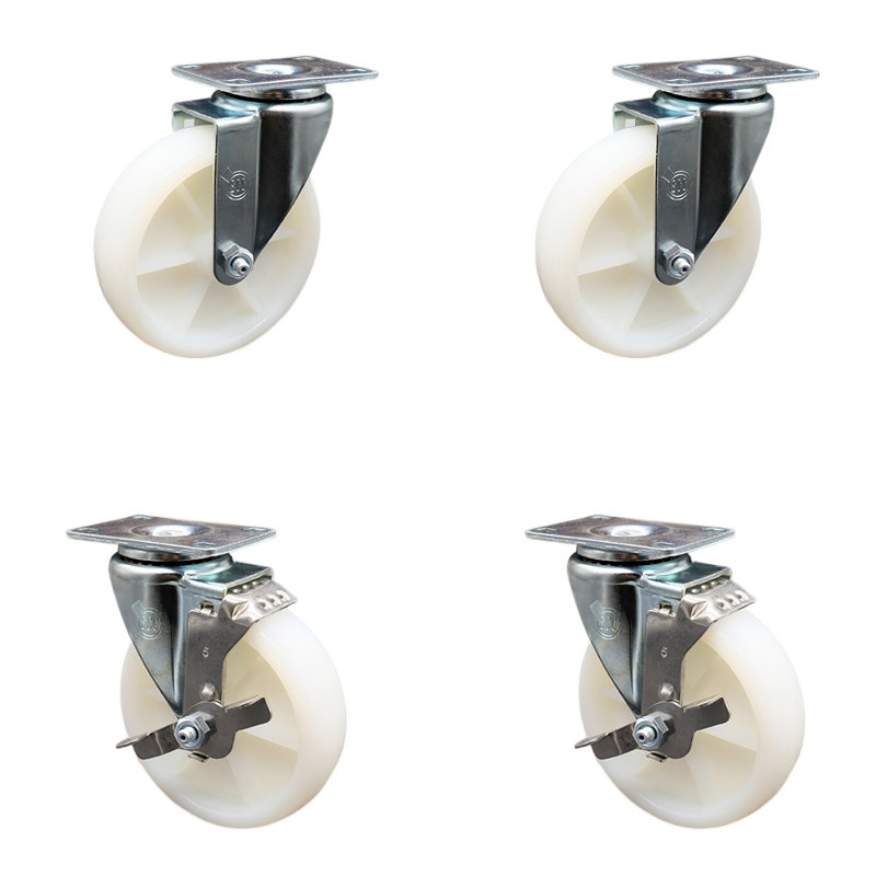 4 Piece Nylon Swivel Caster Set
