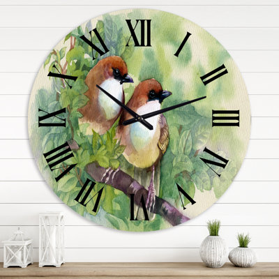 Birds Of Spring - Traditional Wall Clock