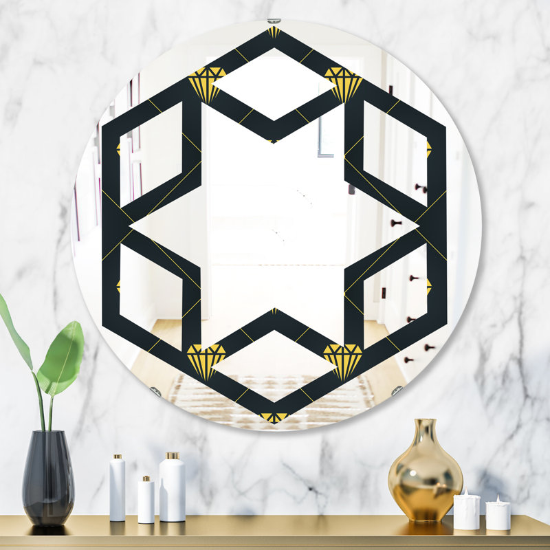 Miroir mural Hexagon Star, H 23,6 po x l 23,6 po