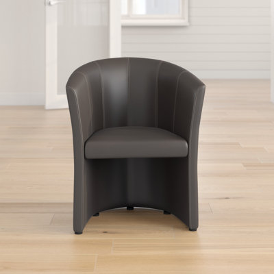 Julio Faux Leather Barrel Chair