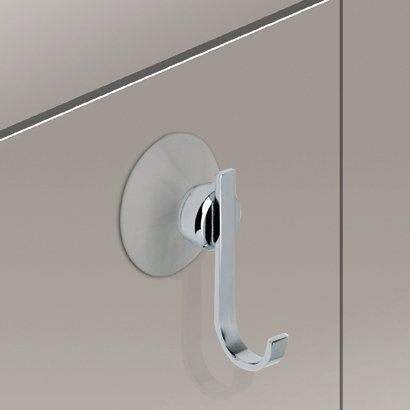 Accessoires crochets muraux simples, Chrome