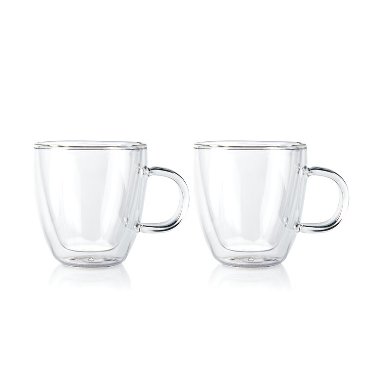 Bodum BISTRO Coffee Mug, Double-Wall Insulated Glass Mugs, Clear.15 Liter,  5