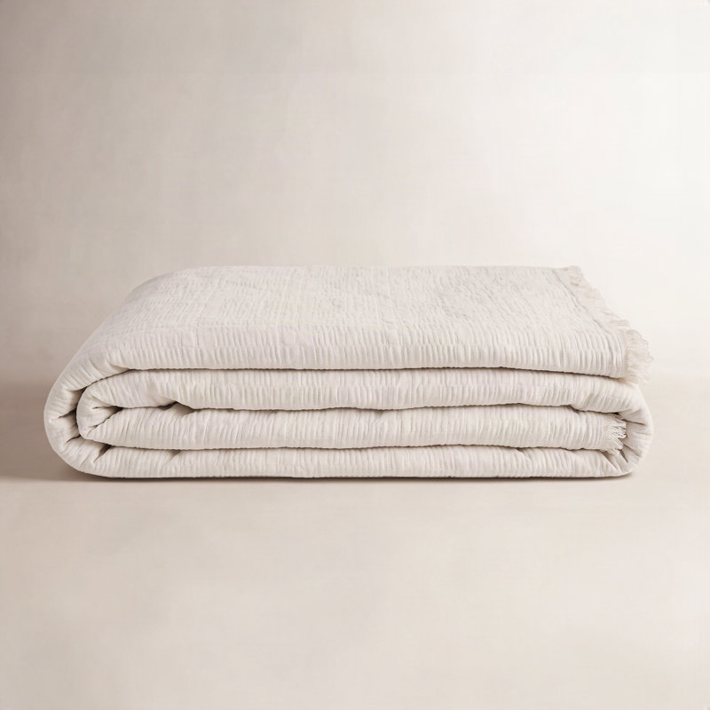 Roark Matelasse Coverlet, King Coverlet, Natural