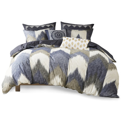 3 Piece Duvet Cover For King/ King - Cotton With Popular Mini