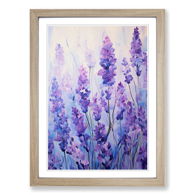 Lavender Flower Abstract - Framed Print