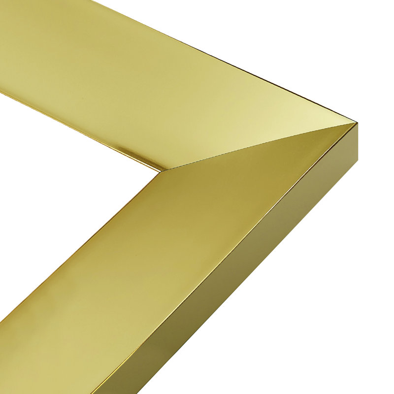 Faynett Plastic Flat Leaning Mirror, 145 cm H x 55 cm W, Gold