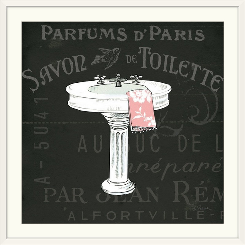 « tableau noir bain i » par sue schlabach, impression, H 12 po x l 12 po x P 1,5 po, Toile