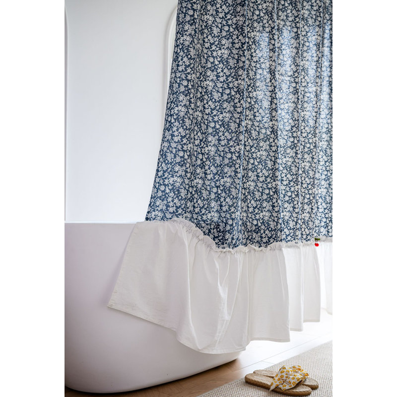 Rideau de douche imprimé, Bleu