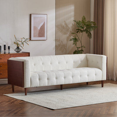 Toochi Fabric Upholstered 3-Seater Sofa