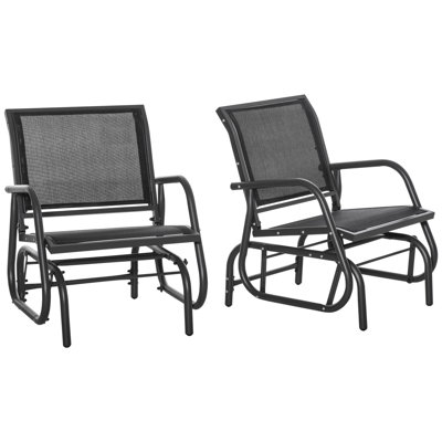 Chaises en métal lisses et confortables pour l'extérieur Patio, jardin, bord de piscine