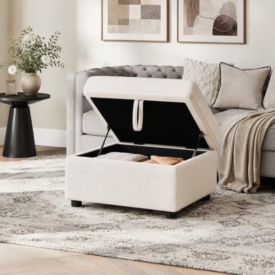 Repose-pieds avec repose-pieds 26,6 po pour le salon, la chambre à coucher, beige